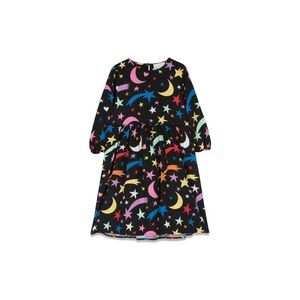 Stella McCartney Black Night Sky Moon & Stars Girls' Nightgown